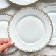 12 Vintage Terre de Fer White Plates + Small Gold White Porcelain Plates LIMOGES