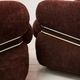 Brown velvet armchair, in the style of Adriano Piazzesi, Italy, 1980s.