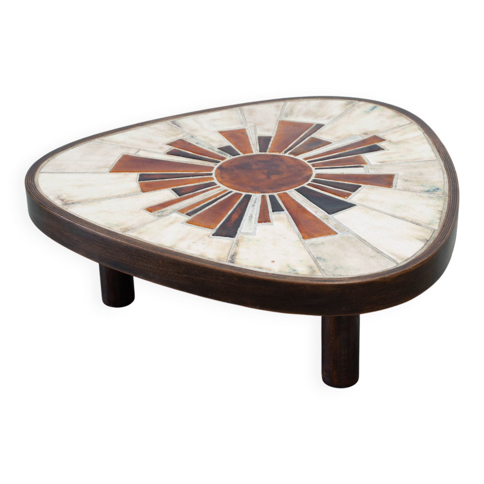 1970s French ceramic coffee table by Barrois for Vallauris
