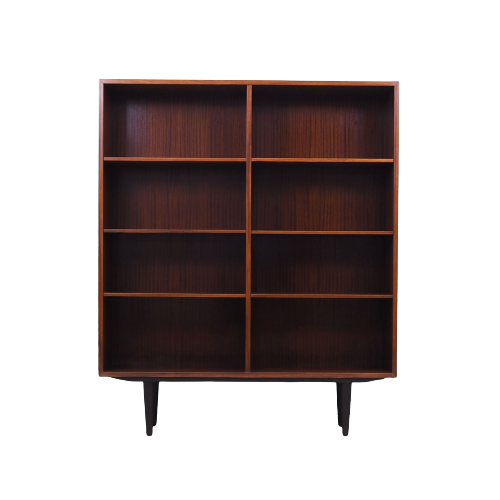 Mahogany bookcase, Danish design, 1970s, production: Omann Jun