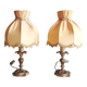 Paire de lampes de chevet/ à poser - bronze doré