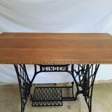 Cast iron and wood console