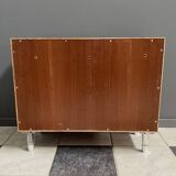 Teak chest of drawers 1970s with perspex handles