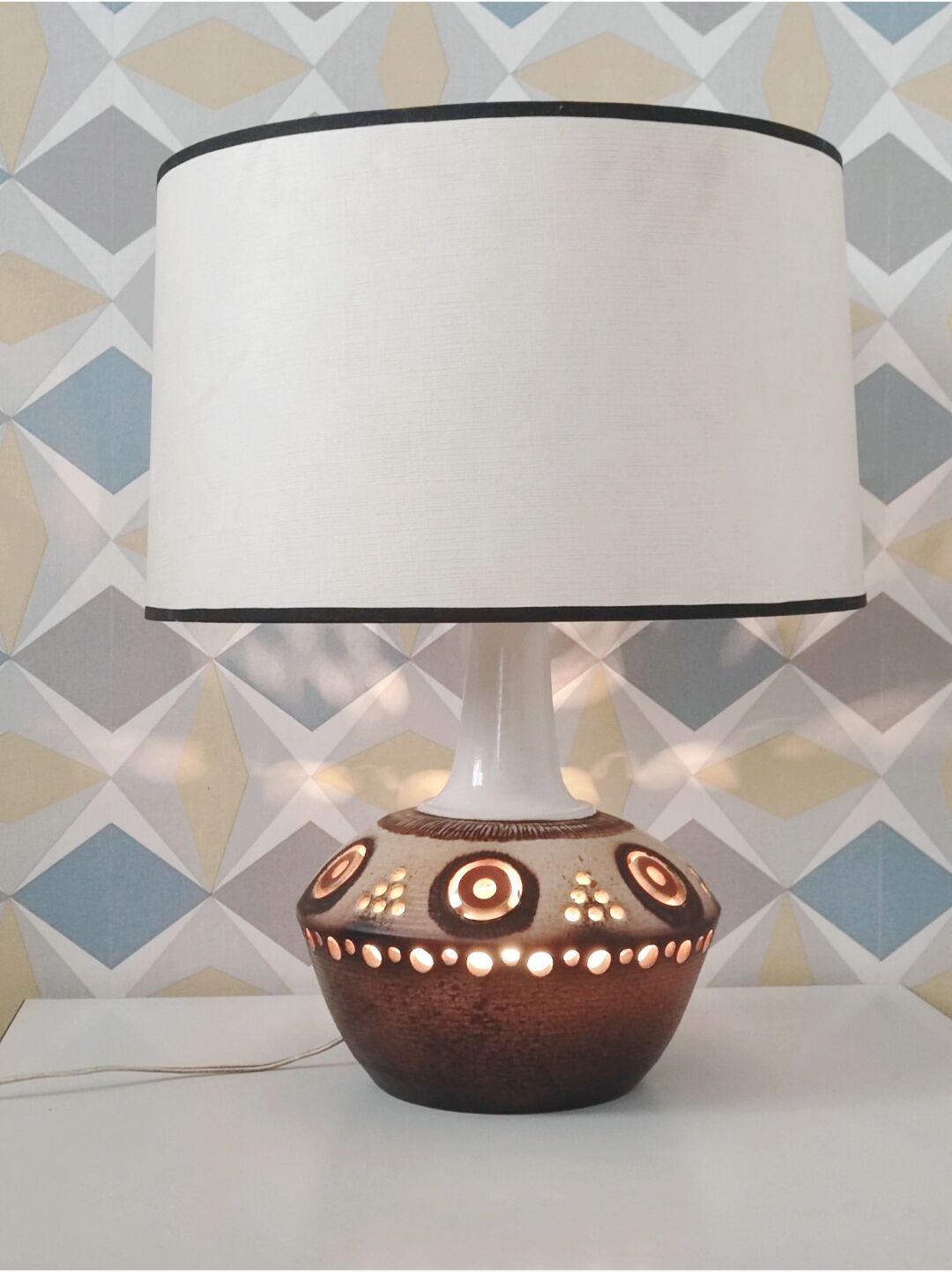 Lampe à poser céramique années 60 Vallauris.