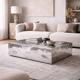 Sculptural Mirror-Polished Stainless Steel Coffee Table by Veliento