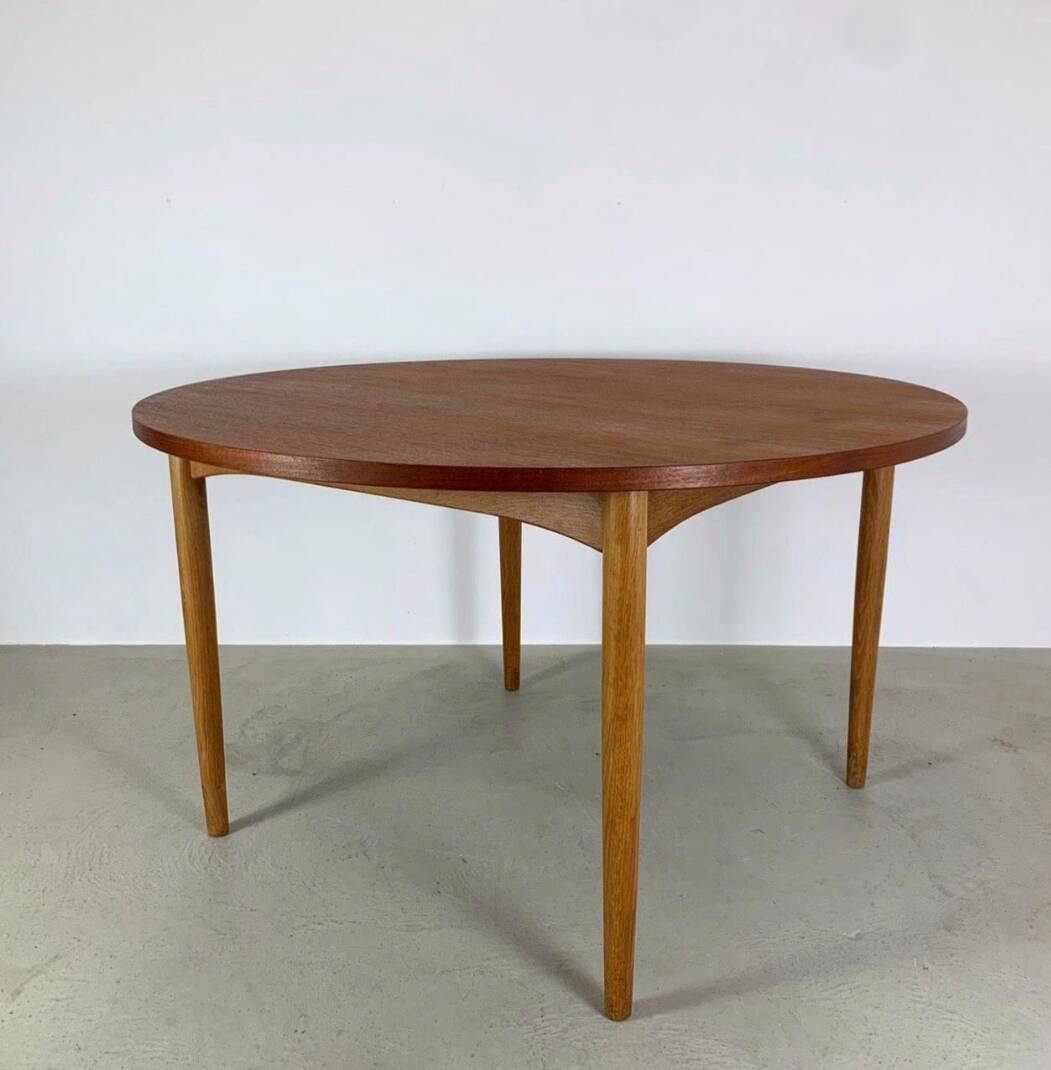 Danish Dining Table Teak & Oak 1960s