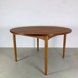 Danish Dining Table Teak & Oak 1960s
