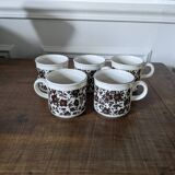 5 old coffee cups