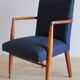 Fauteuil scandinave 60 bleu navy