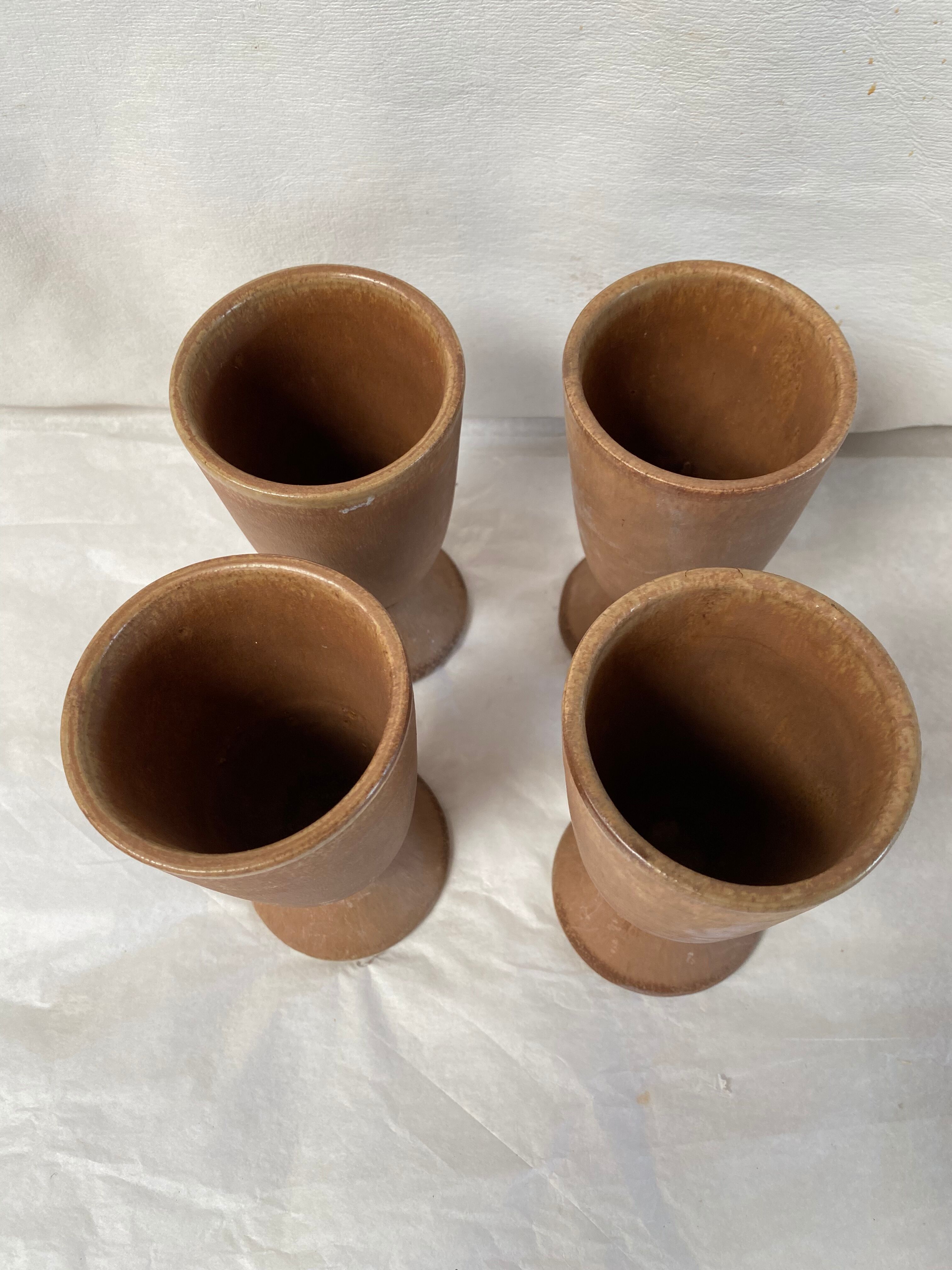 Set of 4 sandstone mug cups