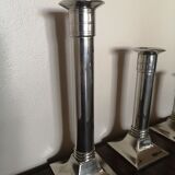 Suite of three neoclassical candle holders in silver bronze - Art Deco - 1920s/1930s