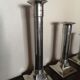 Suite of three neoclassical candle holders in silver bronze - Art Deco - 1920s/1930s