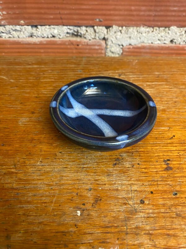 Cendrier Ancien TAIZÉ Daniel De Montmollin Céramique Bleu Décor