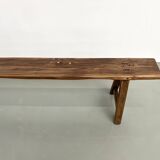 Antique bench in solid walnut