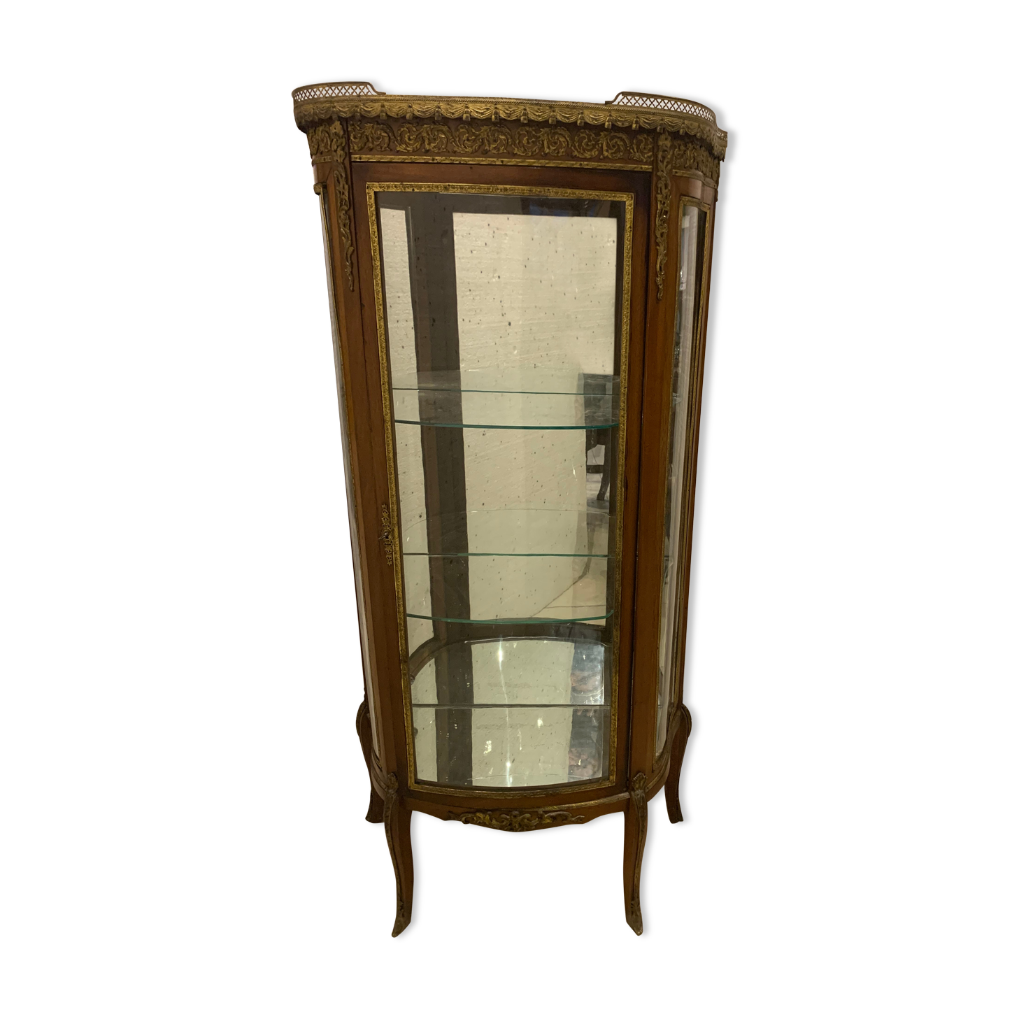 Napoleon III showcase in mahogany and chiseled bronze XX century