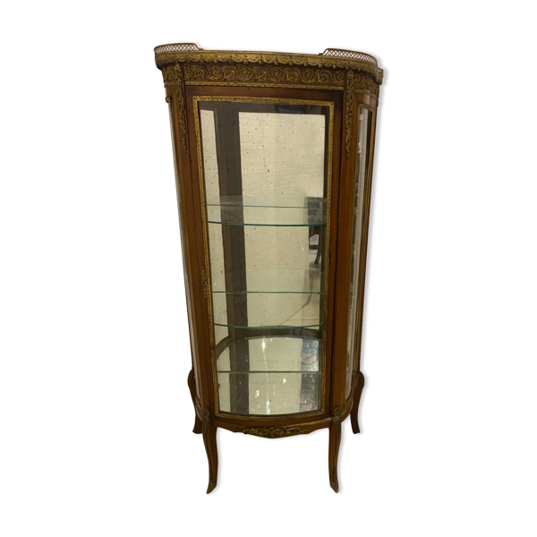 Vitrine Napoléon lll en acajou et bronze ciselé XX siècle