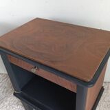 Art Deco walnut bedside tables.