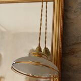 Sandblasted glass portable lamp