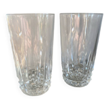 2 large glasses Crystal d'Arques model Tuileries VILLANDRY