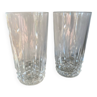 2 large glasses Crystal d'Arques model Tuileries VILLANDRY