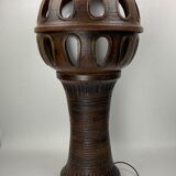 Brutalist ceramic mushroom floor lamp 100cm, 1960s