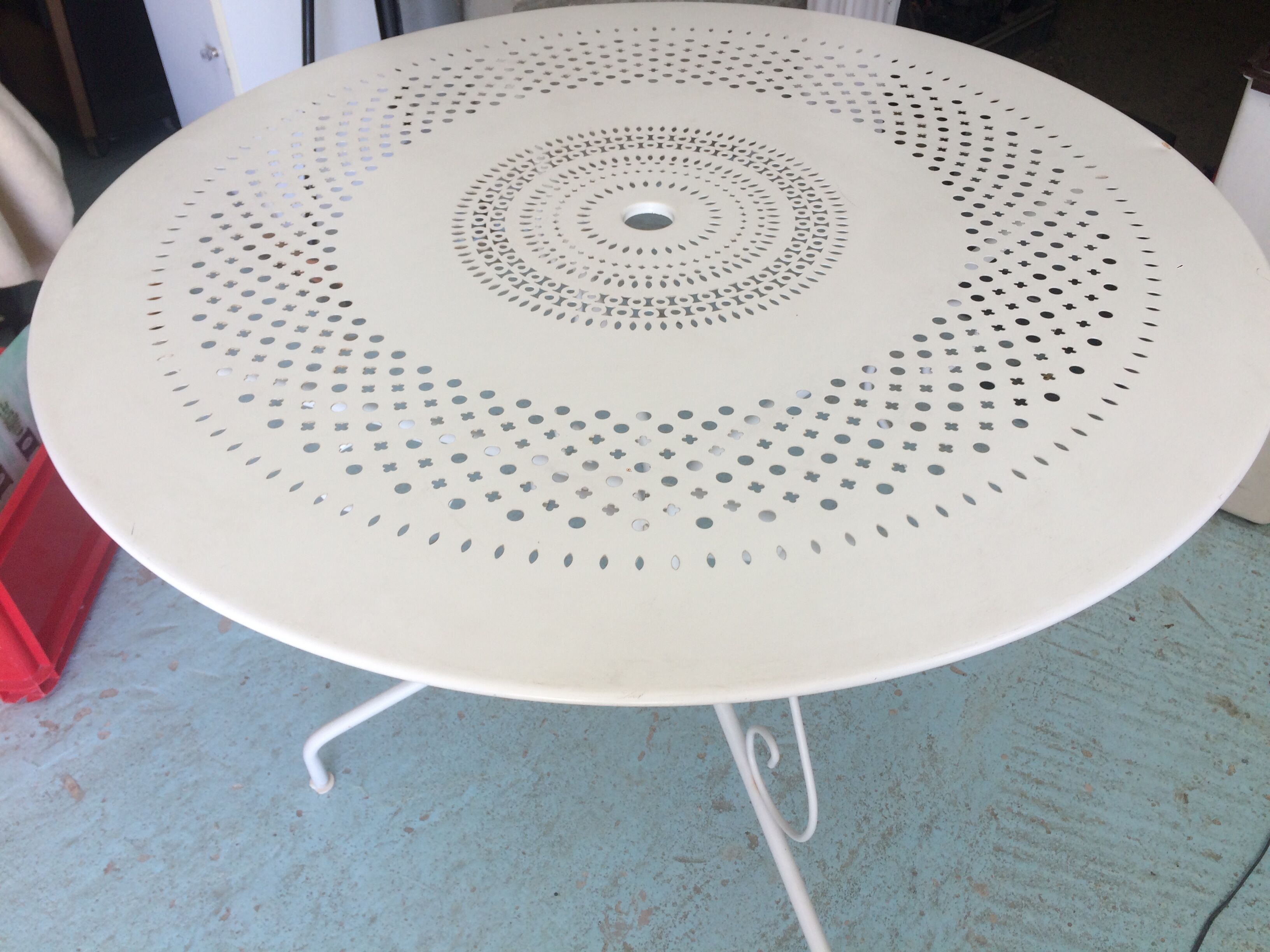 Vintage metal outdoor table