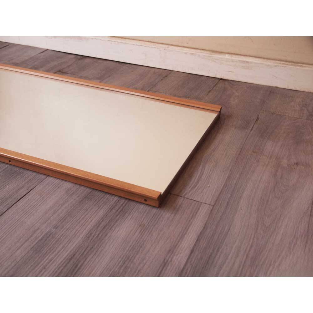 Vintage Scandinavian honey teak mirror