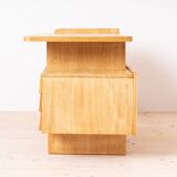 Bureau postmoderne, table à écrire par Bohumil Landsman, placage de chêne, années 1970