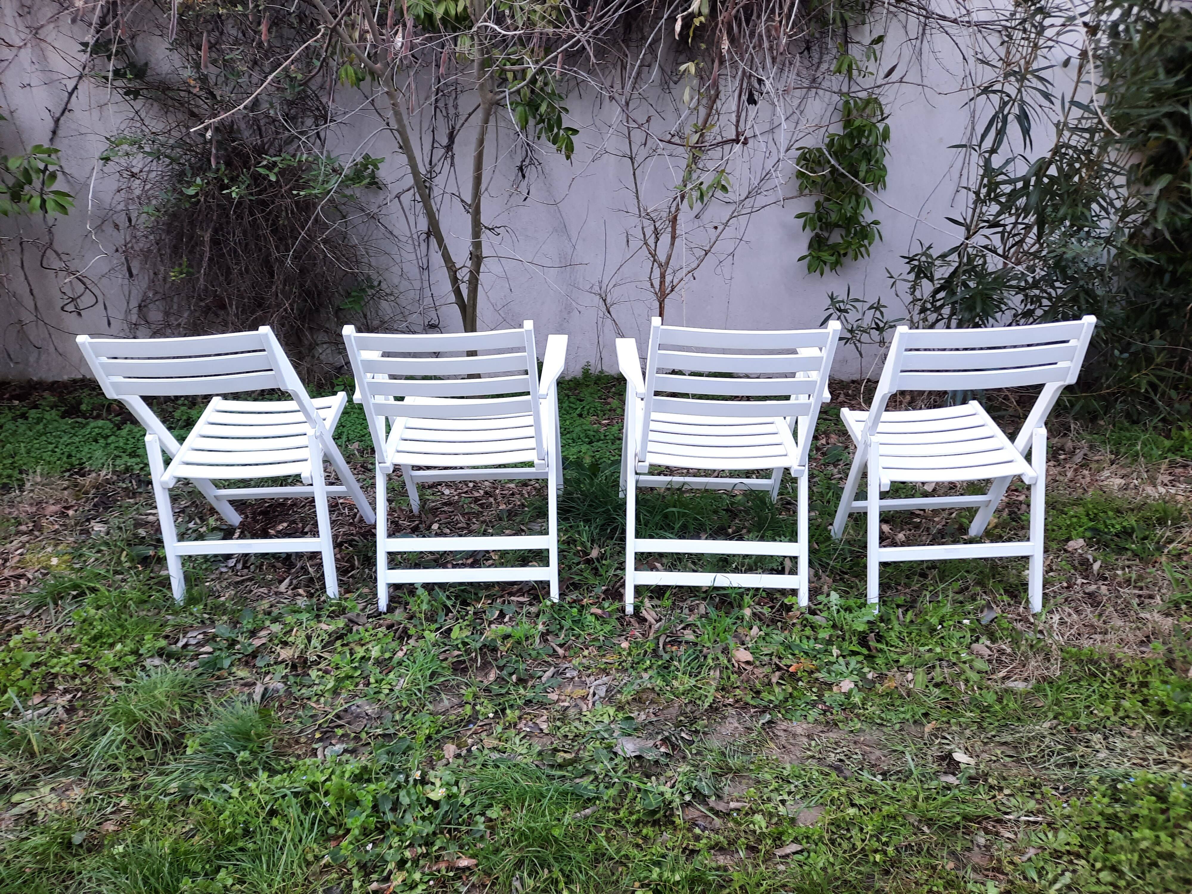 Sièges de jardin vintage en bois