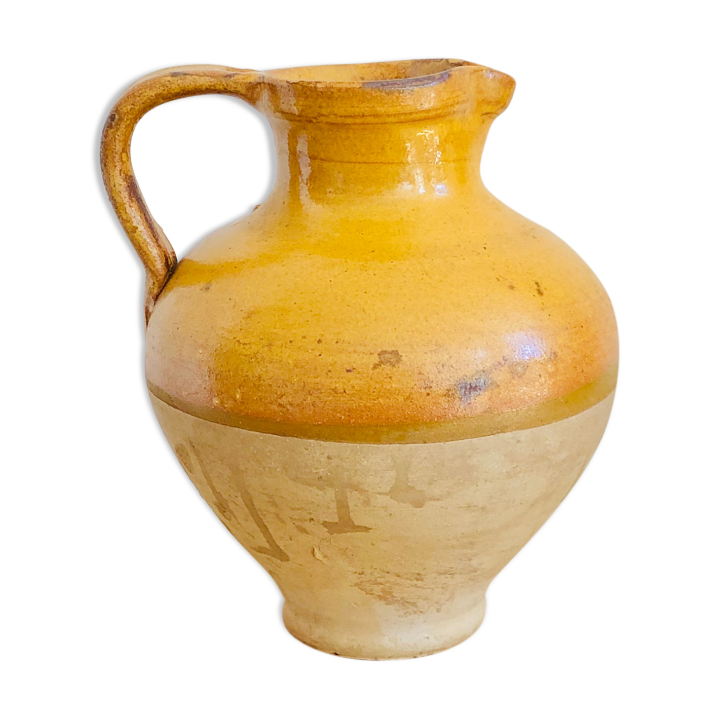 Vintage jug in glazed earth