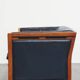 Set of 2.5-Seater Art Deco Sofas with Dark Blue Cowhide Leather