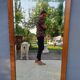Beveled Ice Pine Door Mirror 64X120
