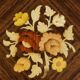 round service tray in Italian marquetry