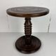 Low wood turned midcentury brutalist side table, style of Charles Dudouyt