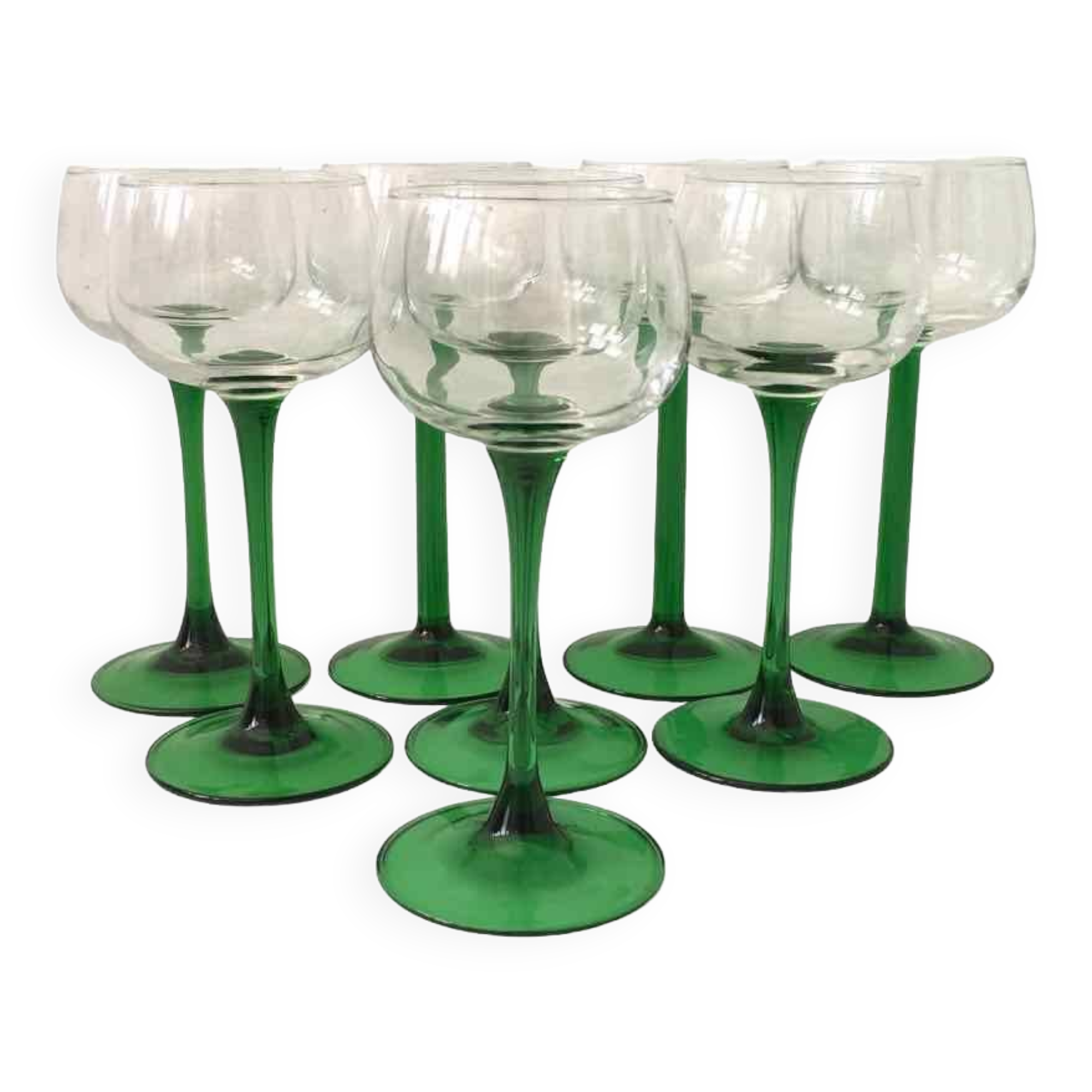 Set de 8 verres à vin d’Alsace