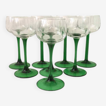 Set de 8 verres à vin d’Alsace