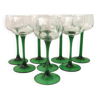 Set de 8 verres à vin d’Alsace