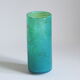 Turquoise cylinder vase by Michael Harris for Mdina Malta, 1970s.
