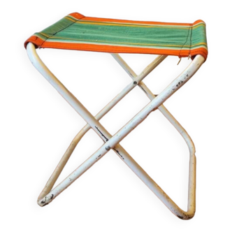 Folding canvas stool