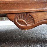 Art Deco chest of drawers marble and oak