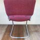 Old Strafor chrome metal chair - vintage 7s design red fabric