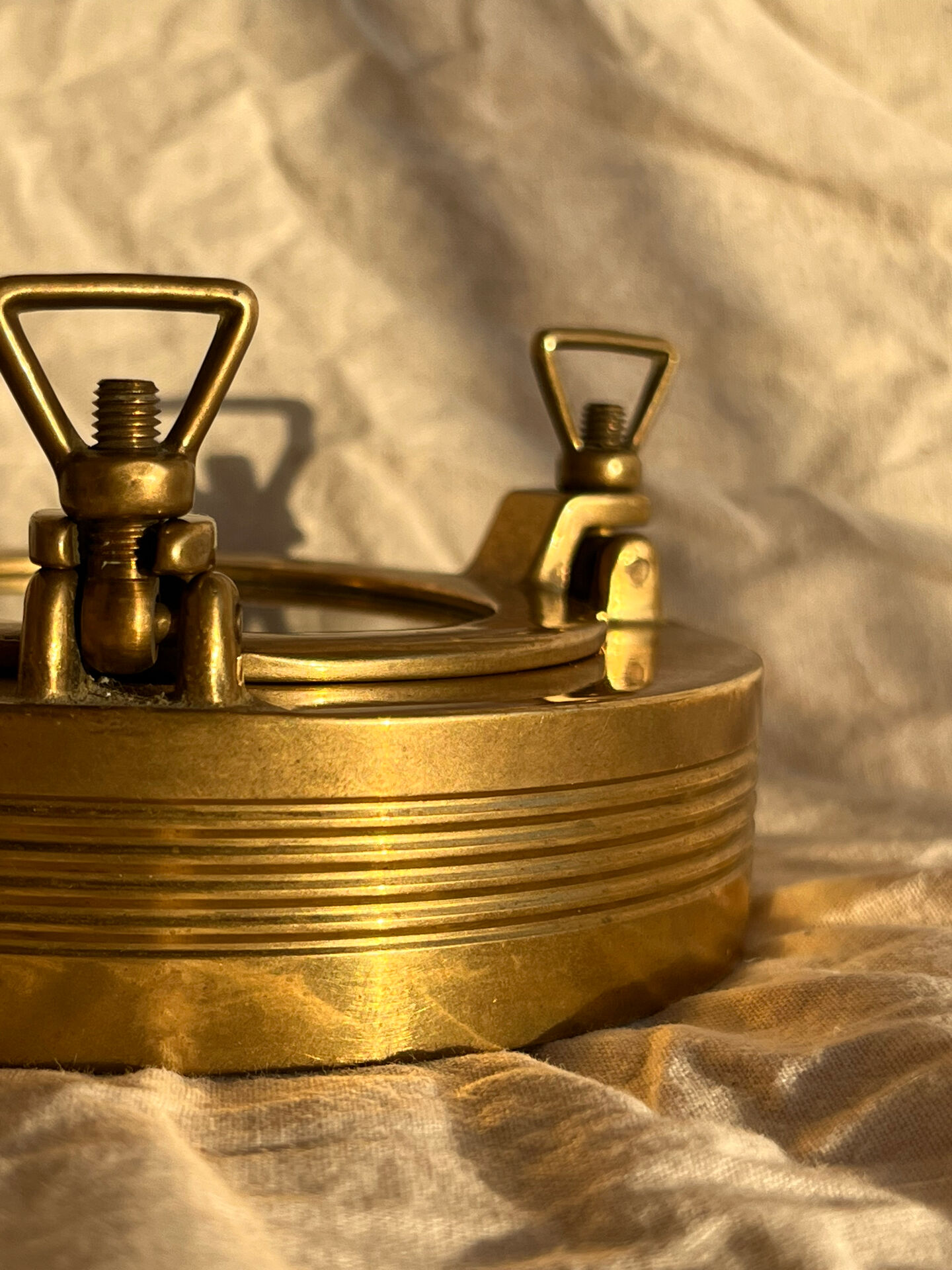 Vintage Porthole Ashtray in Brass