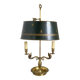 Antique Bouillotte Lamp 2 Lights Swan Lucien Gau Gilded Bronze Empire Napoleon