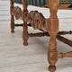 1960s, Danish 2 seater sofa, original condition, furniture wool fabric, solid oak wood.
