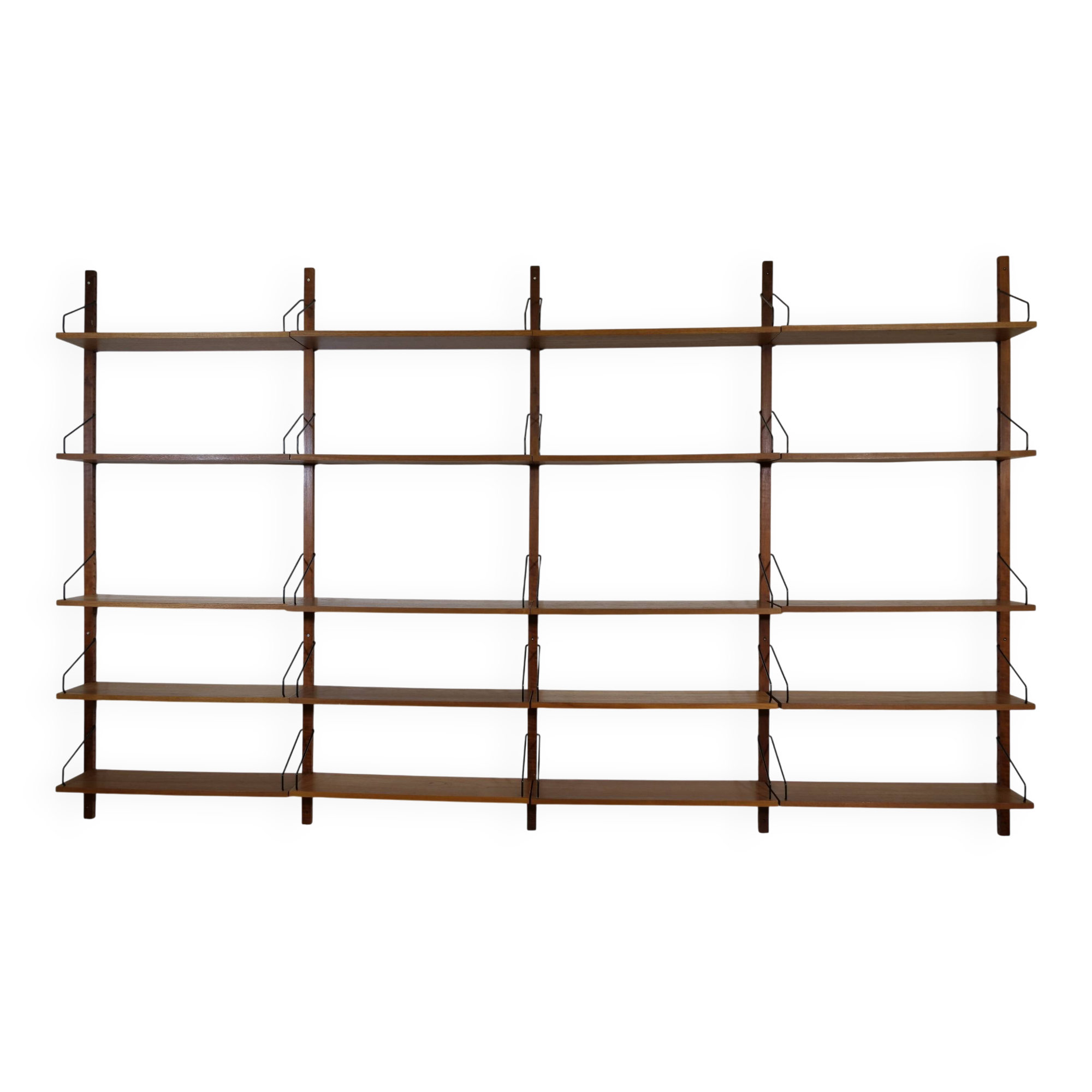 Shelving System in Teak by Poul Cadovius, Royal Model, Set of 25, 1960s