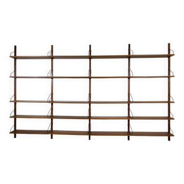 Shelving System in Teak by Poul Cadovius, Royal Model, Set of 25, 1960s