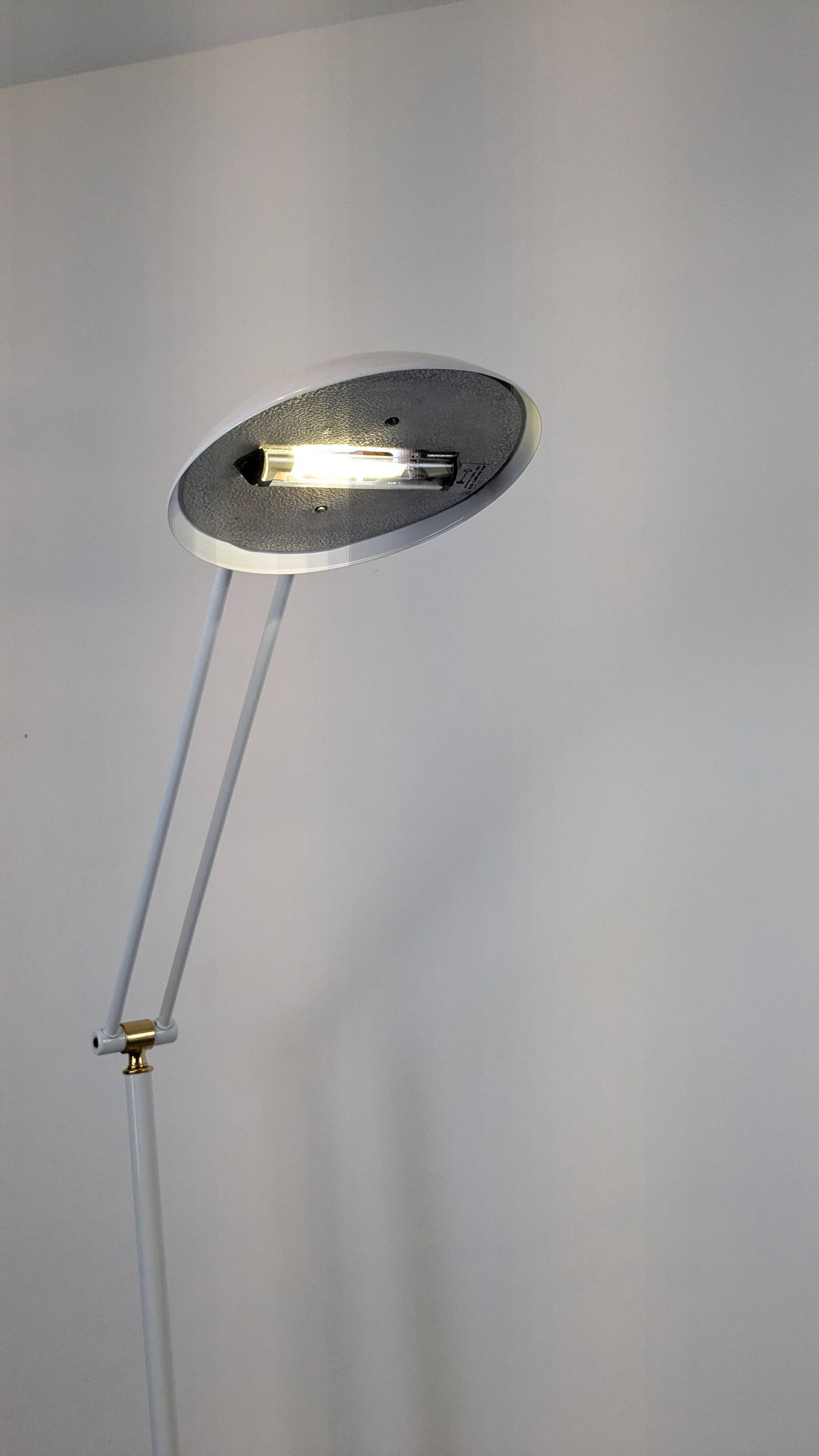 Relco Milano floor lamp – Italian design 1980 in white metal