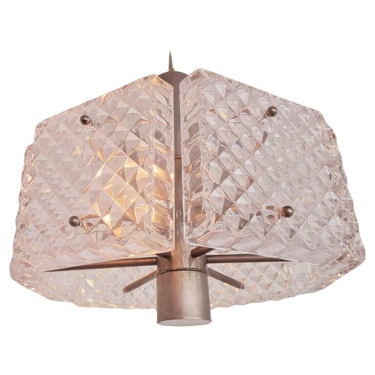 Chandelier du milieu du siècle dans le style de Kalmar, Autriche, années 1960.