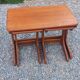 Set of 3 nesting tables in Scandinavian style made of teak from the 1970s.