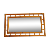Bamboo mirror, openwork, vintage